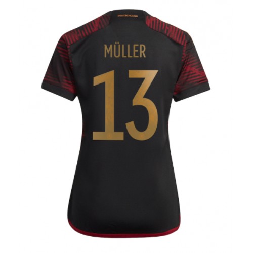 Tyskland Thomas Muller #13 Bortedrakt Kvinner VM 2022 Kortermet Tyskland Thomas Muller #13 Bortedrakt Kvinner VM 2022 Kortermet
